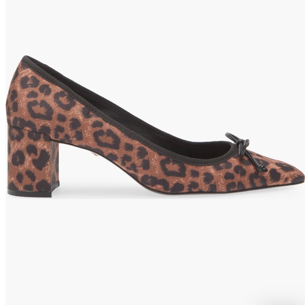 SCHUTZ Arrisa Animal Print Heels with Bow Women’s 9